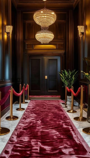 VIP Lounge entrance with velvet rope